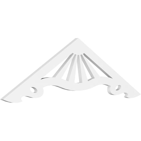 Ekena Millwork Pitch Marshall Architectural Grade PVC Gable Pediment, 48"W x 14"H x 1"P (7/12) GPP048X014X100MAR